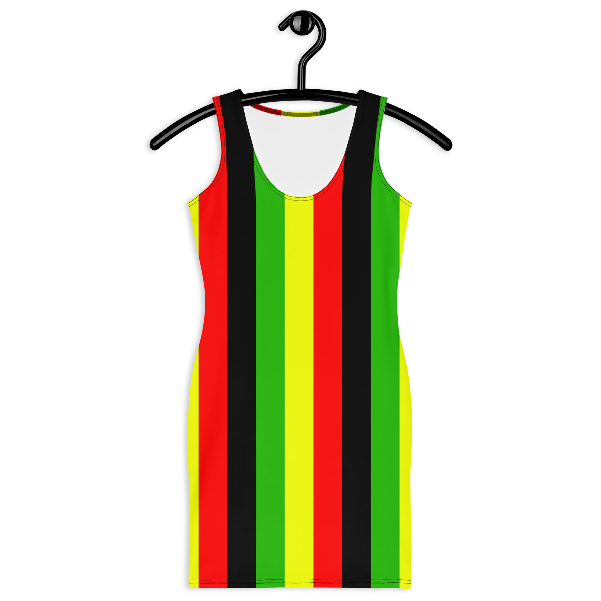 Fifth Degree™ Rasta Color Dress, Outfit Print Rastafari Dress, Reggae Dress Rastafarian Clothes Women