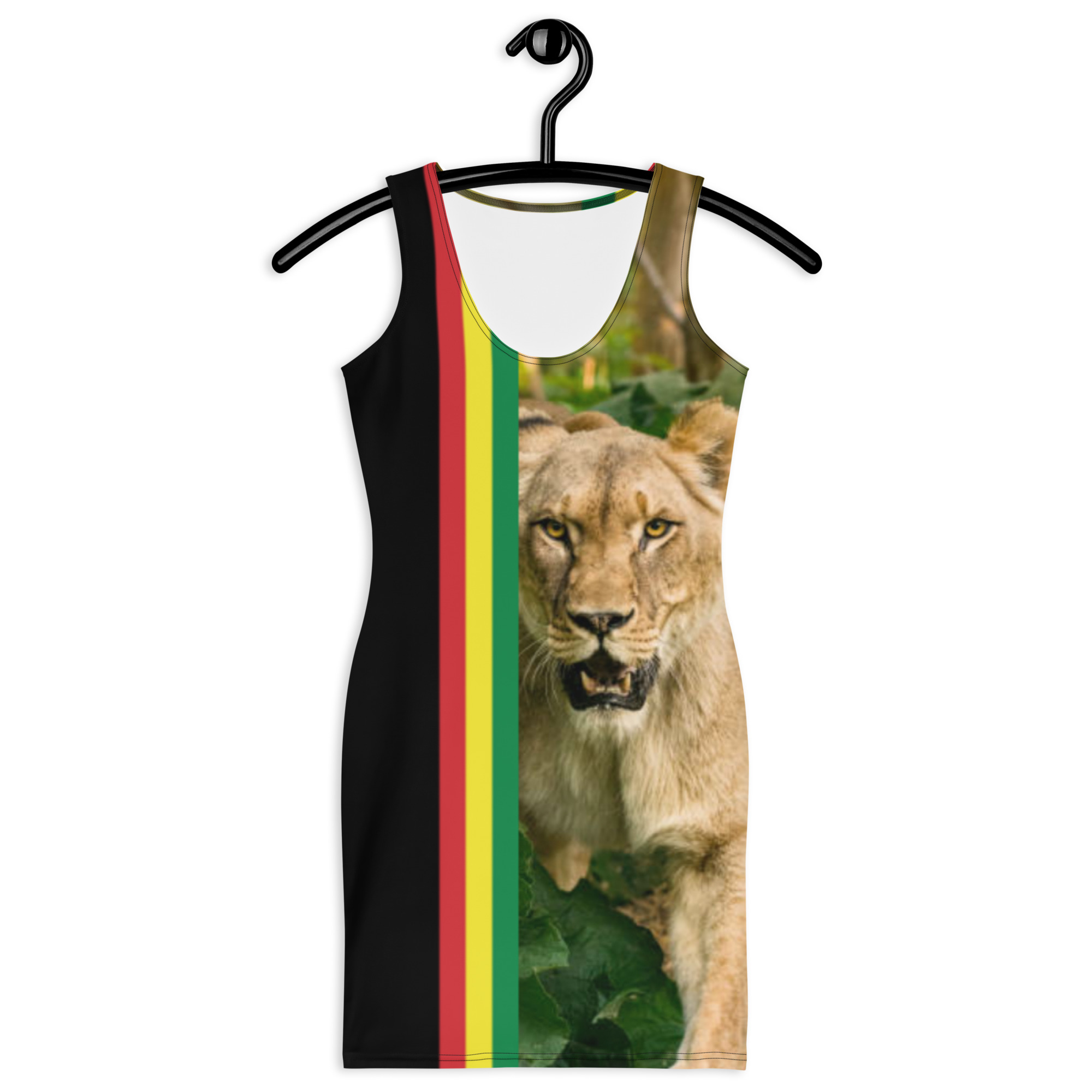 Fifth Degree™ Rasta Color Dress, Woman Jamaican Clothes Lioness of Judah, Reggae Dress, Rastafarian Clothes Outfit Women, Rastafari Dress