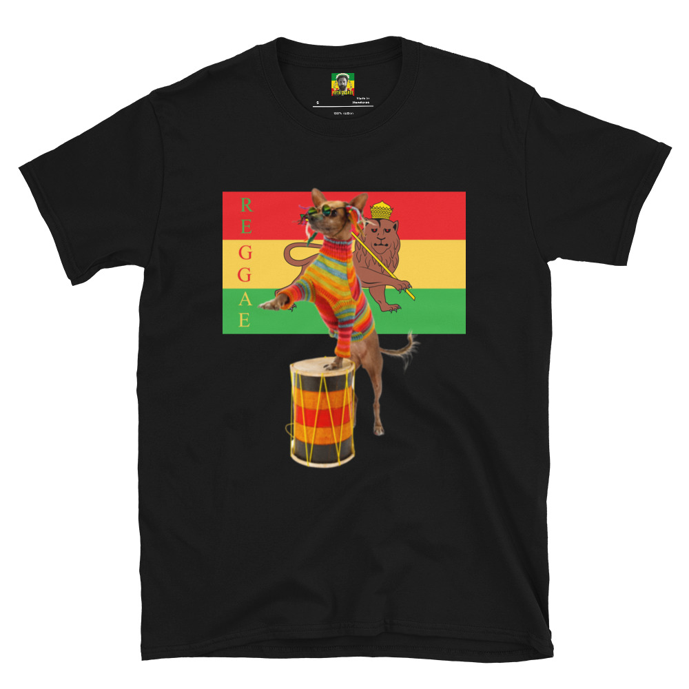 Fifth Degree™ Reggae Dog Jammin T-Shirt Rasta Lion of Zion Graphic Print Rastafari Reggae Outfit Rastafarian Clothes African Jamaican