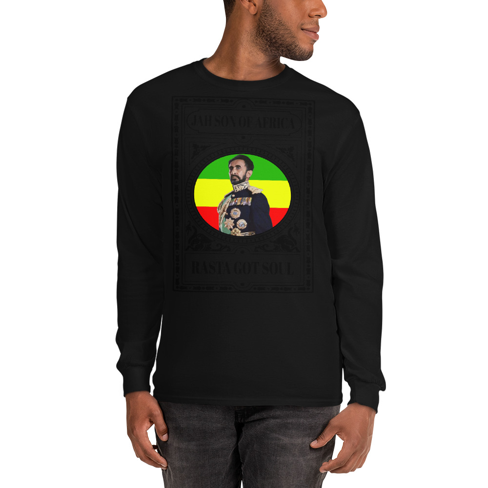 Fifth Degree™ Haile Selassie Jah Son of Africa Rasta Long Sleeve Shirt - Image 2
