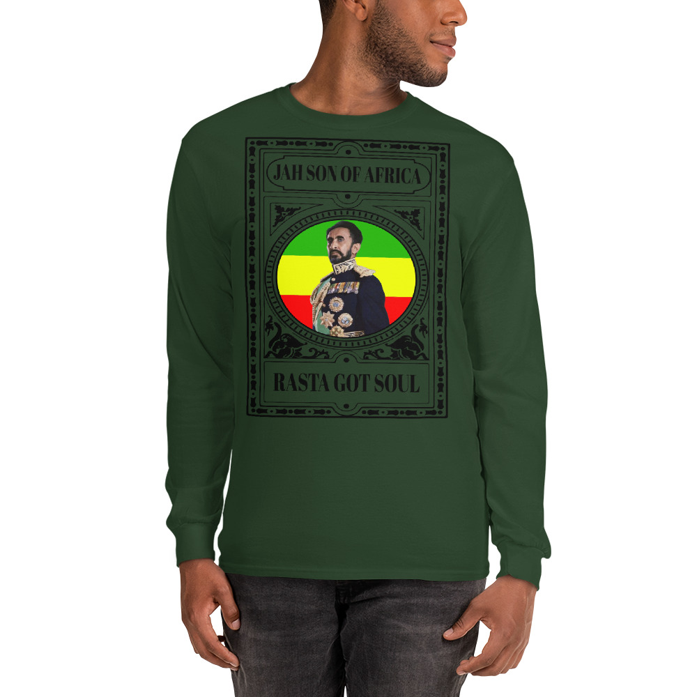 Fifth Degree™ Haile Selassie Jah Son of Africa Rasta Long Sleeve Shirt - Image 5