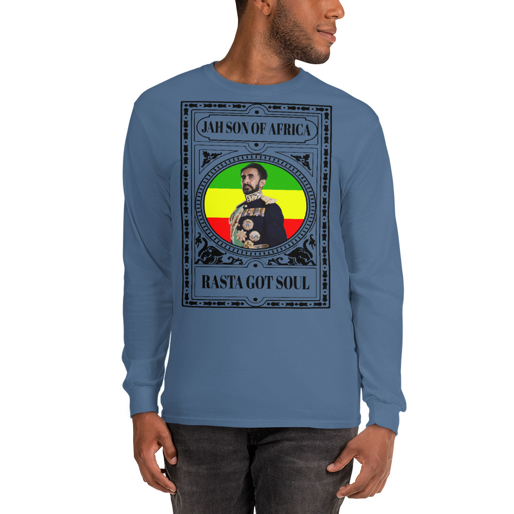 Fifth Degree™ Haile Selassie Jah Son of Africa Rasta Long Sleeve Shirt - Image 9