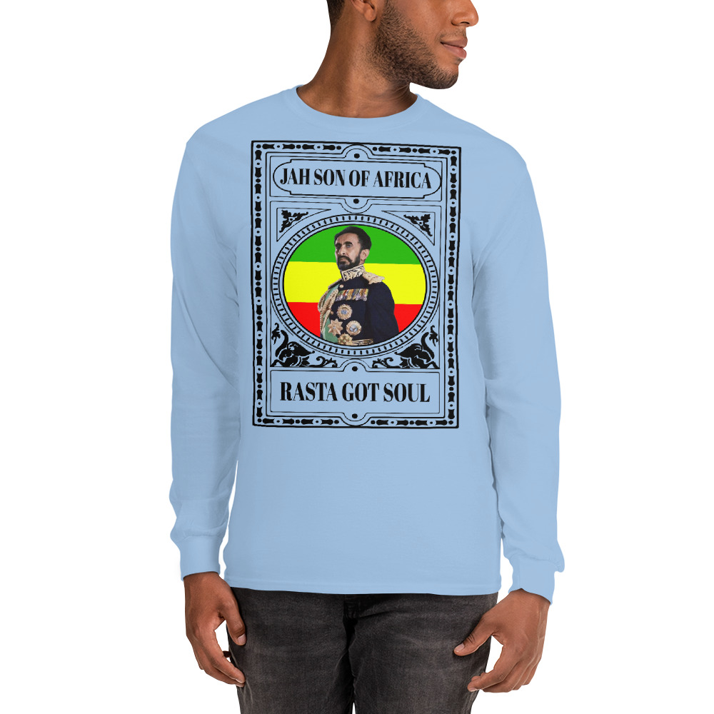 Fifth Degree™ Haile Selassie Jah Son of Africa Rasta Long Sleeve Shirt - Image 11