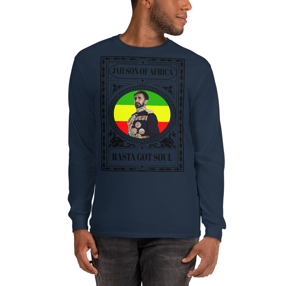 Fifth Degree™ Haile Selassie Jah Son of Africa Rasta Long Sleeve Shirt - Image 3