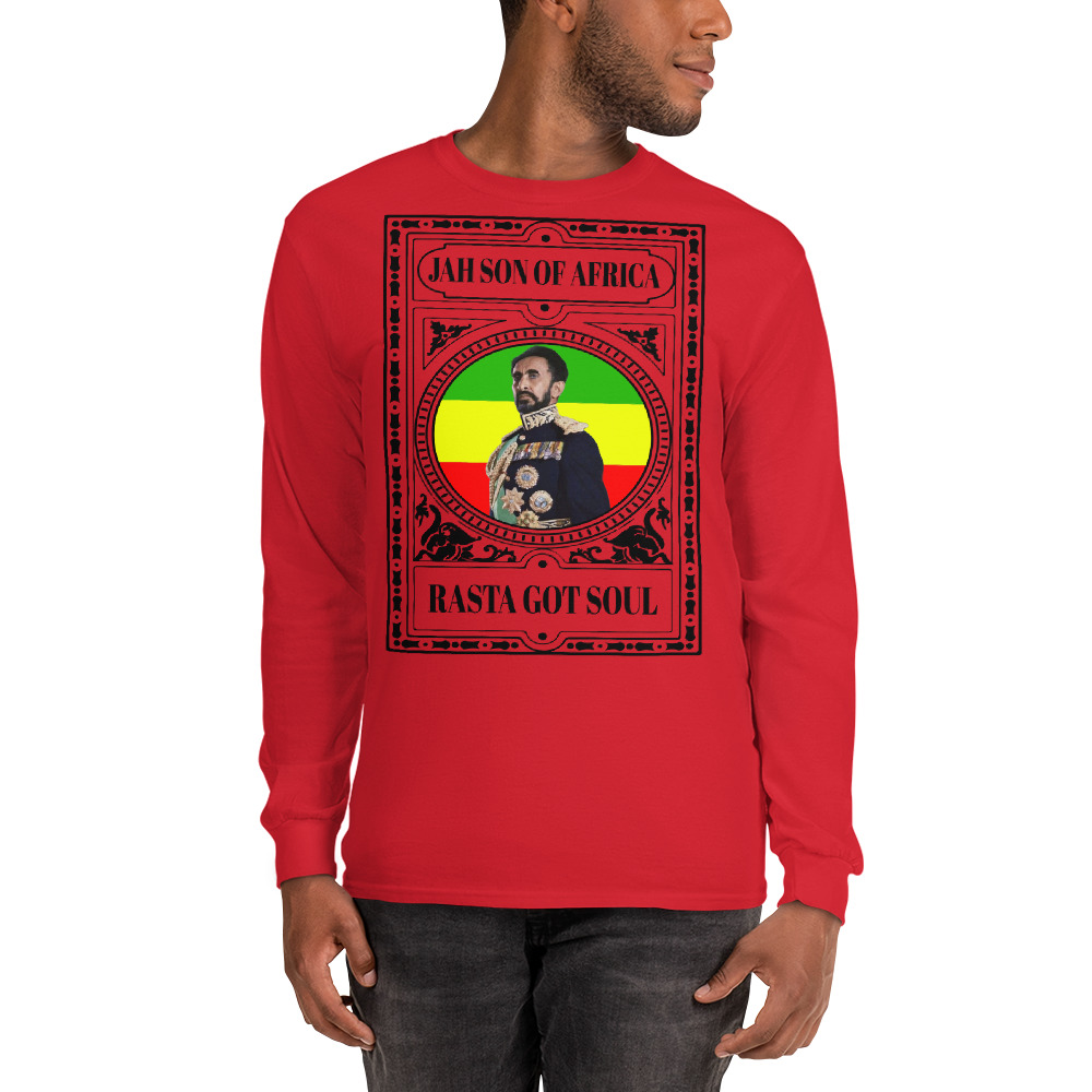 Fifth Degree™ Haile Selassie Jah Son of Africa Rasta Long Sleeve Shirt - Image 6