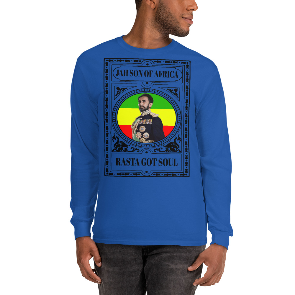 Fifth Degree™ Haile Selassie Jah Son of Africa Rasta Long Sleeve Shirt - Image 7