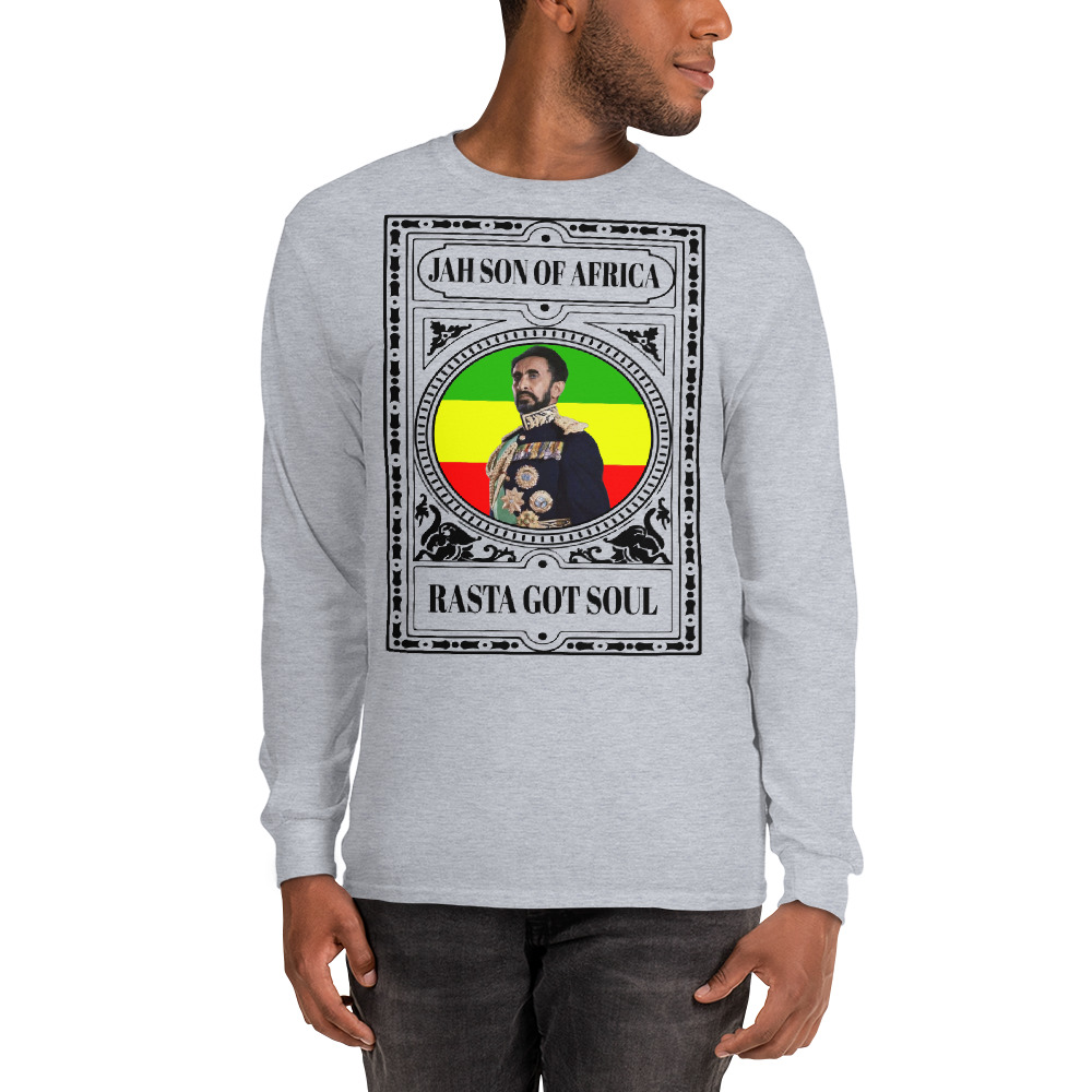 Fifth Degree™ Haile Selassie Jah Son of Africa Rasta Long Sleeve Shirt - Image 10
