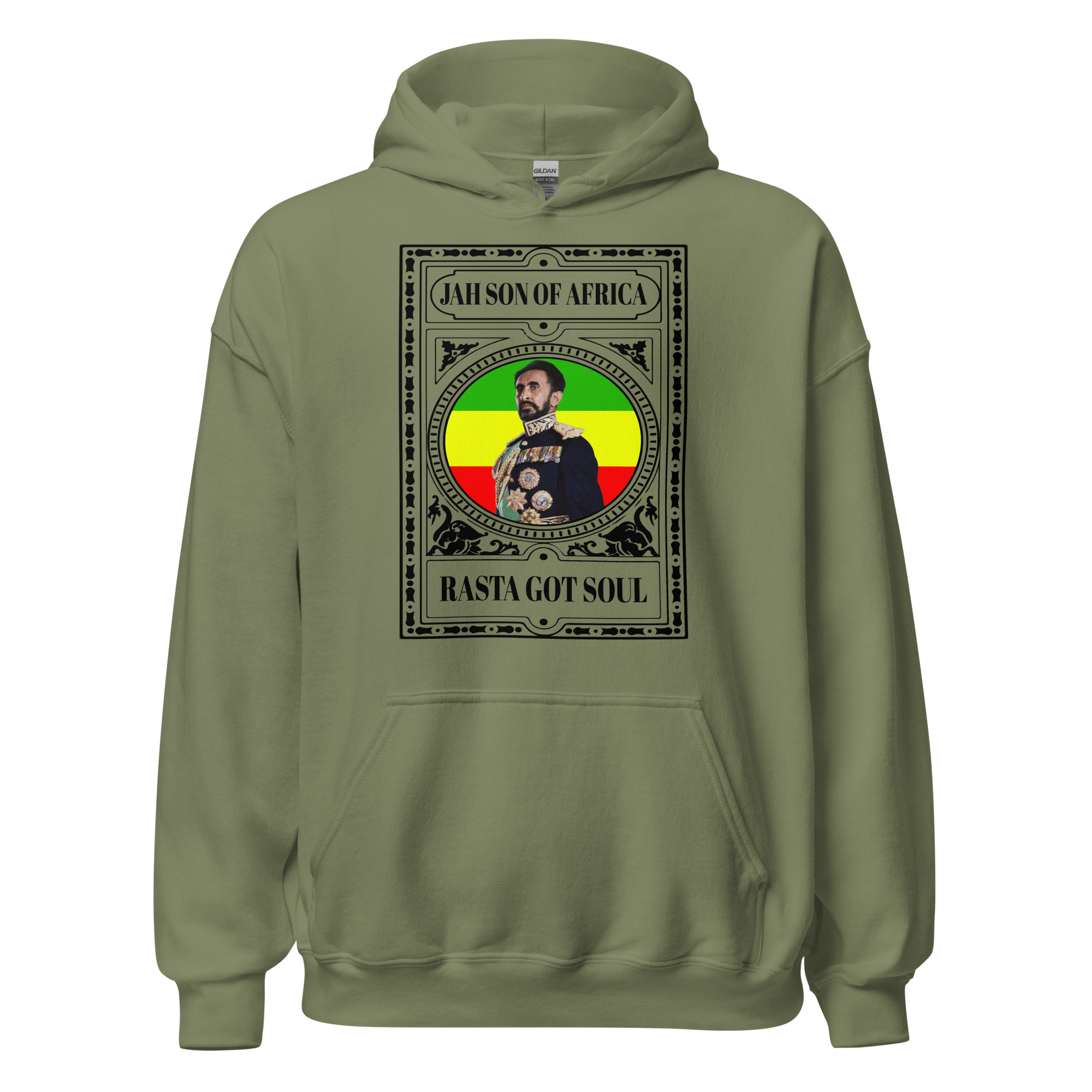 Fifth Degree™ Haile Selassie Rasta Got Soul Rastafarian Hoodie - Image 8