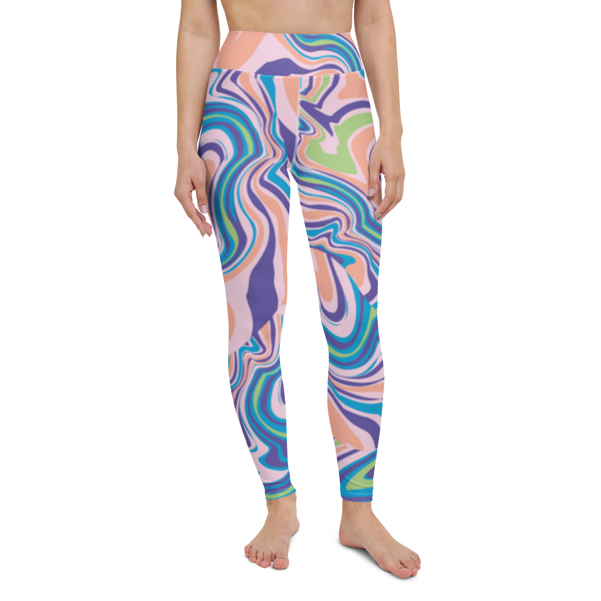 Fifth Degree™ Swirl Pattern High Waisted Yoga Abstract Leggings - Image 2