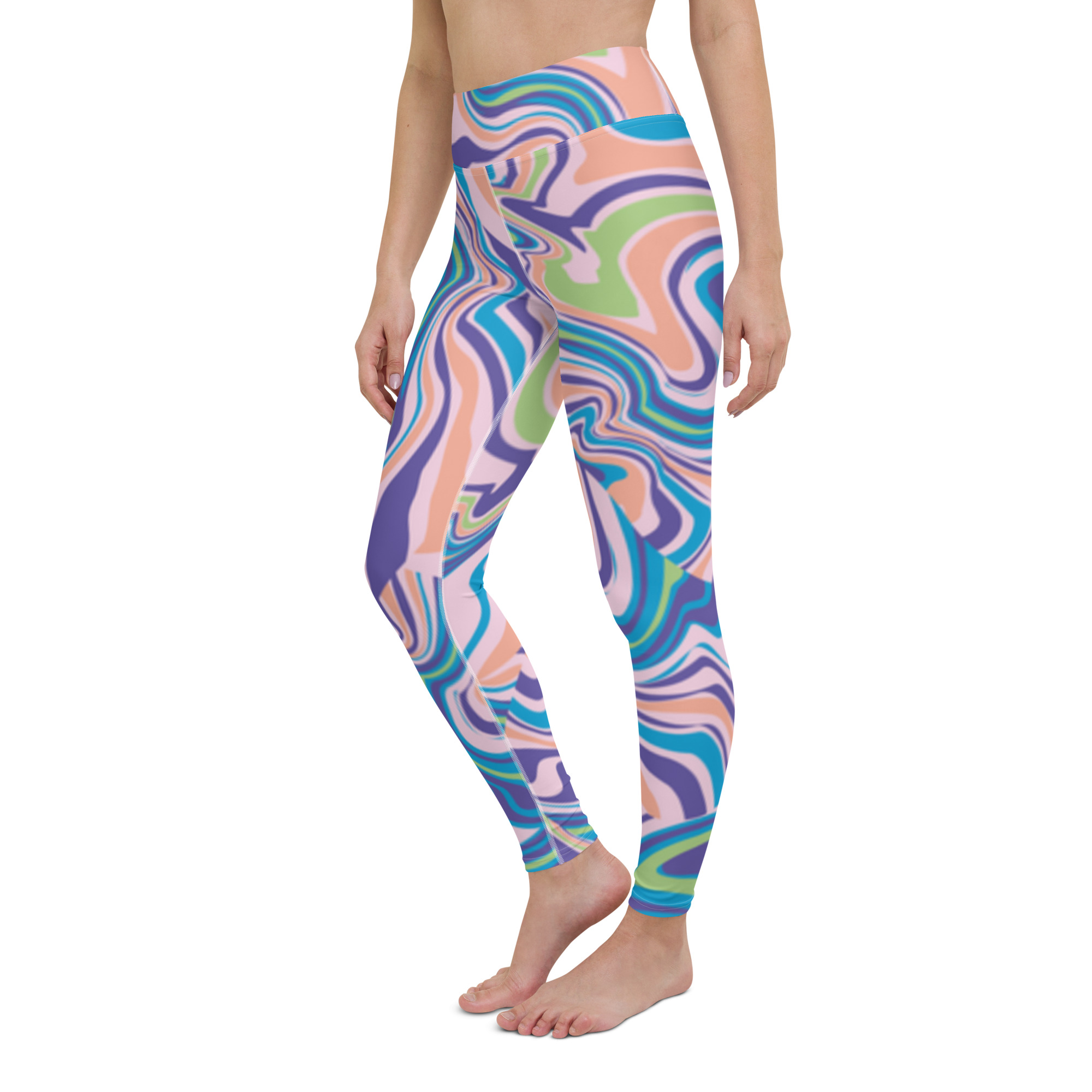 Fifth Degree™ Swirl Pattern High Waisted Yoga Abstract Leggings - Image 4