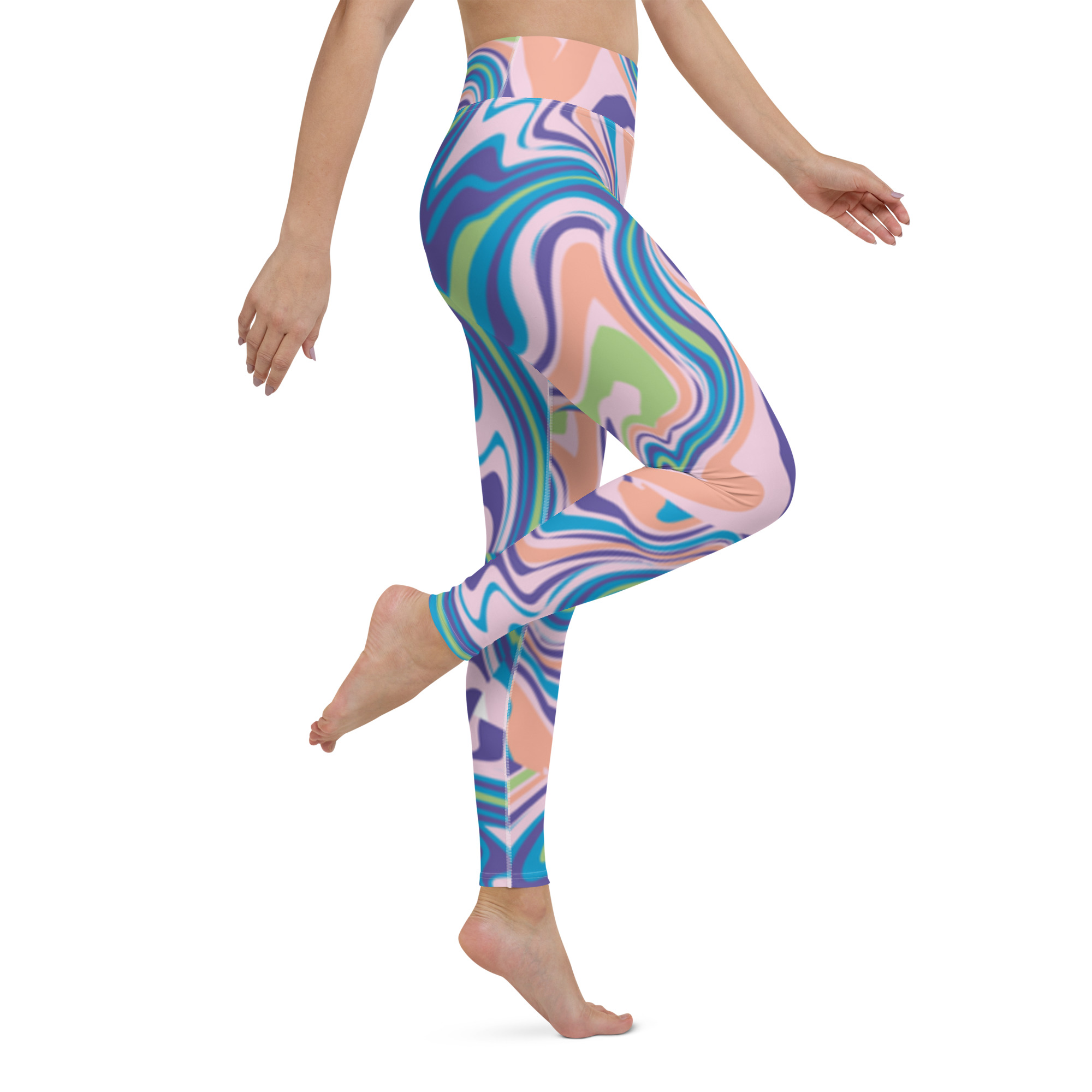 Fifth Degree™ Swirl Pattern High Waisted Yoga Abstract Leggings - Image 6