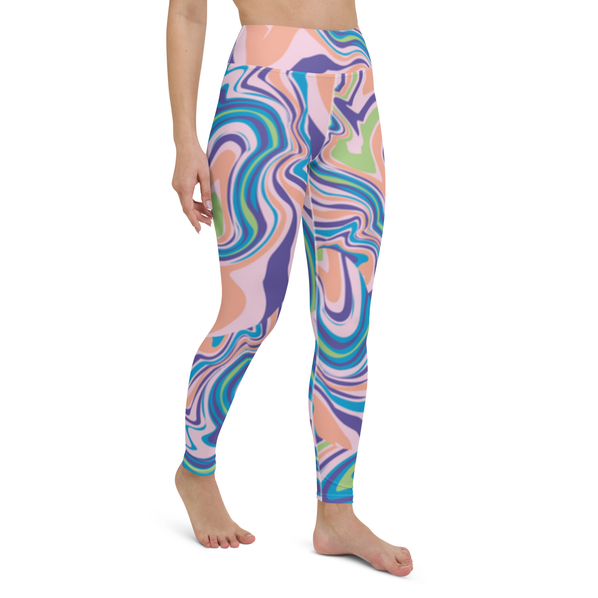 Fifth Degree™ Swirl Pattern High Waisted Yoga Abstract Leggings